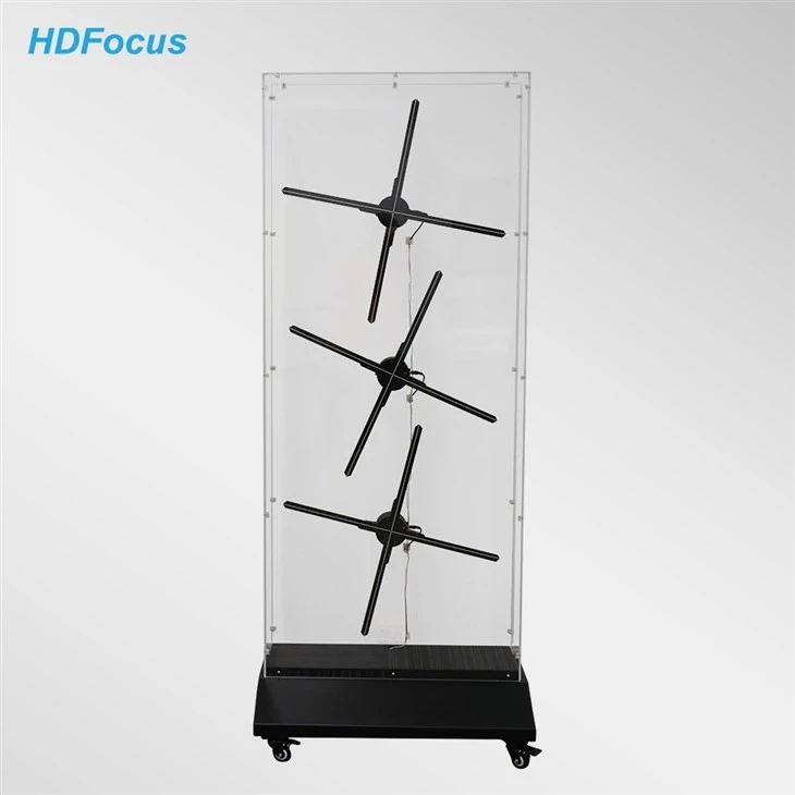 Dulap cu hologramă de îmbinare cu ventilator cu LED-uri holografice